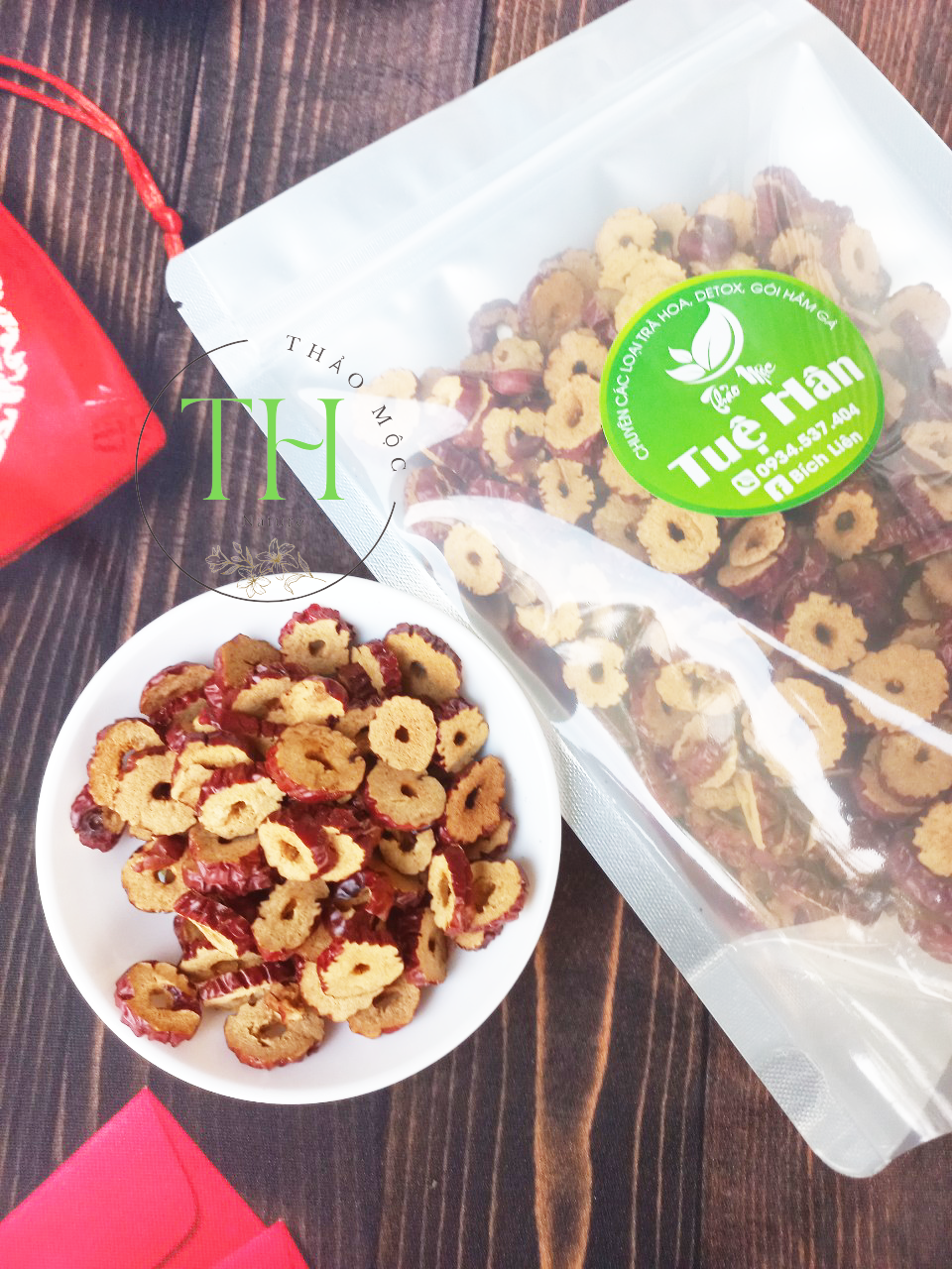 [HÀNG LOẠI 1] TÁO ĐỎ CẮT LÁT sấy khô giòn 100g đỏ, đều, đẹp, chính hãng