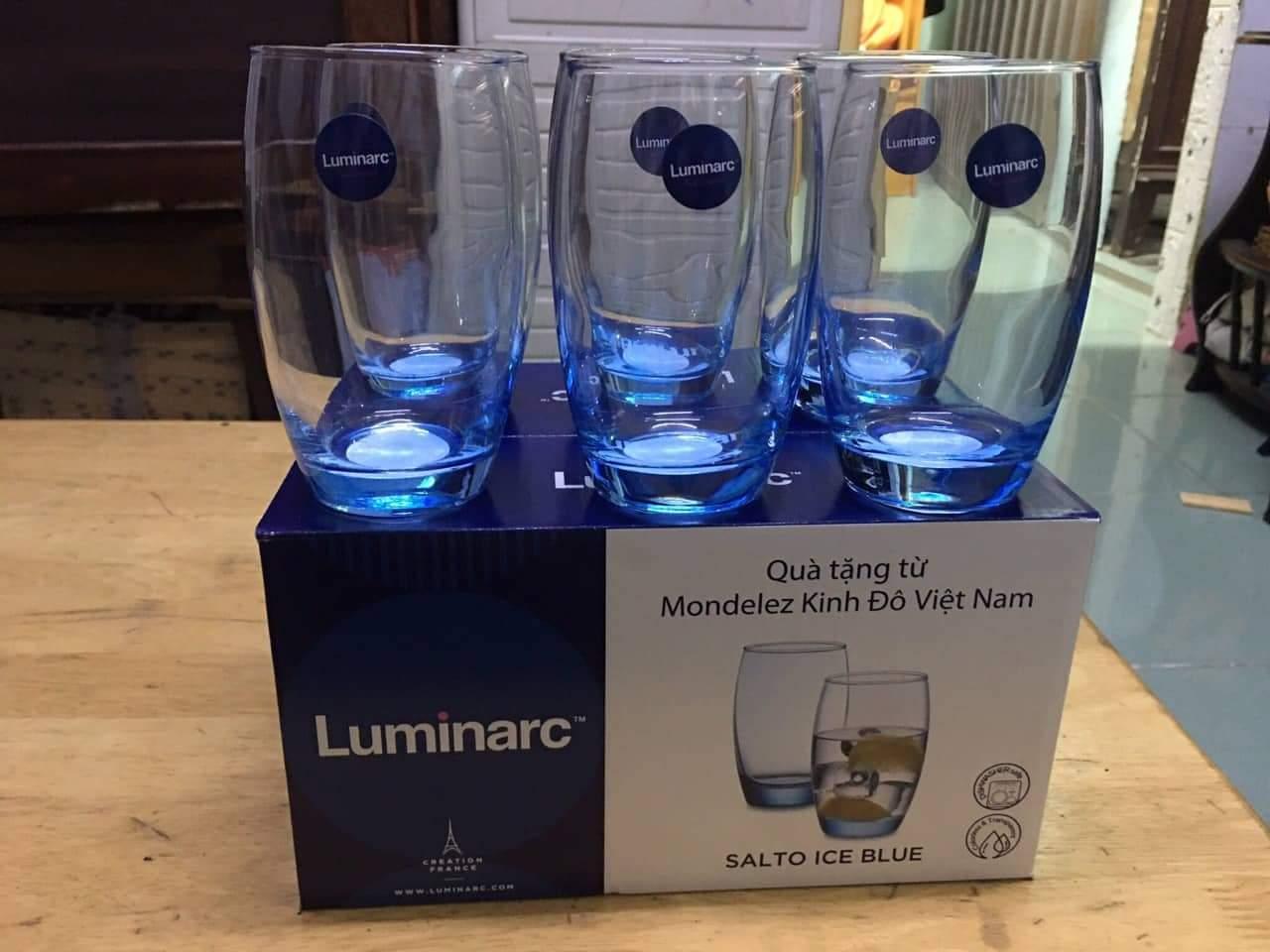 Combo 6 ly thủy tinh Luminarc xanh