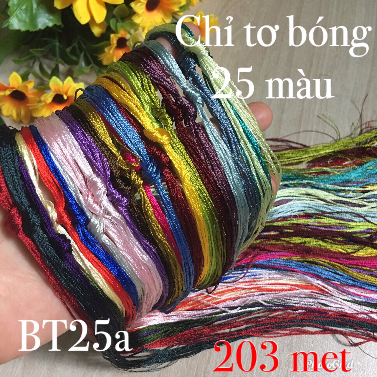🌺Chỉ thêu tơ bóng SET NHIỀU MÀU TRƠN thêu tay truyền thống 🌿🌺
