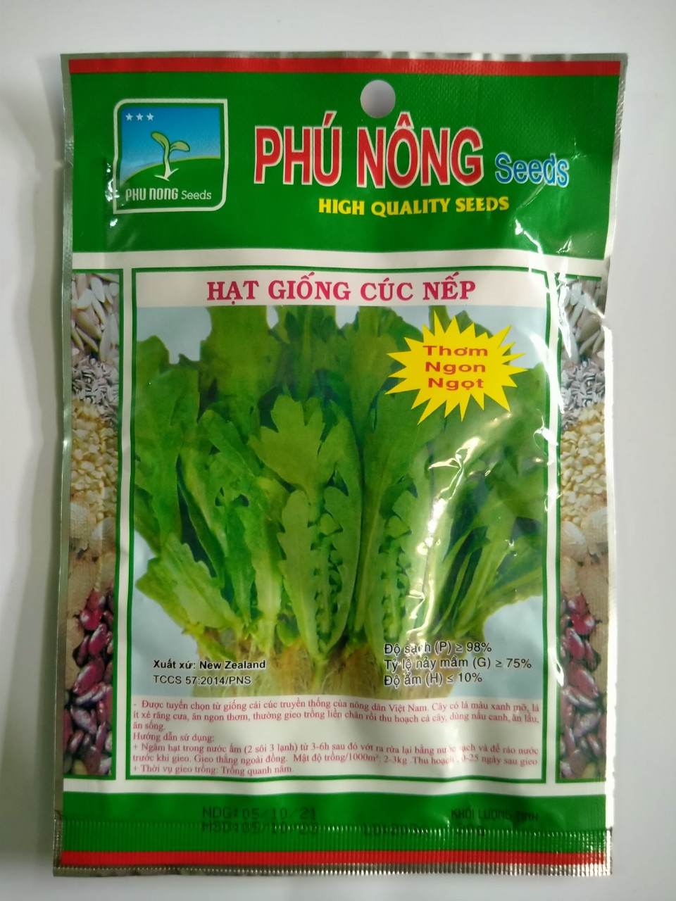 Hạt giống rau cúc nếp (tần ô) gói 20gr