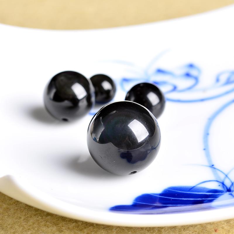 Hạt đá obsidian tự nhiên dùng làm sản phẩm handmade DIY