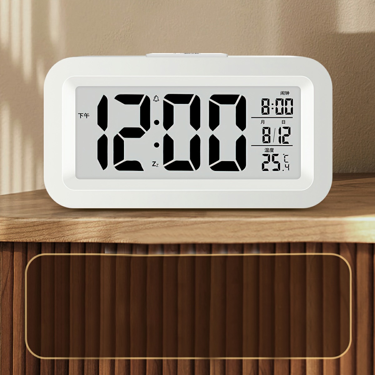 Alarm Clock - Led Desk Clock with Display of temperature, time, date