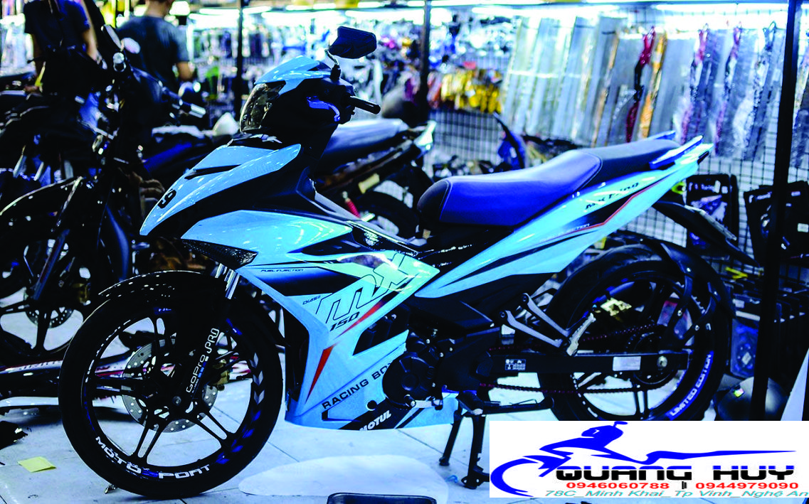 Tem trùm exciter 150 xanh dương,team decal ex 150 mx king