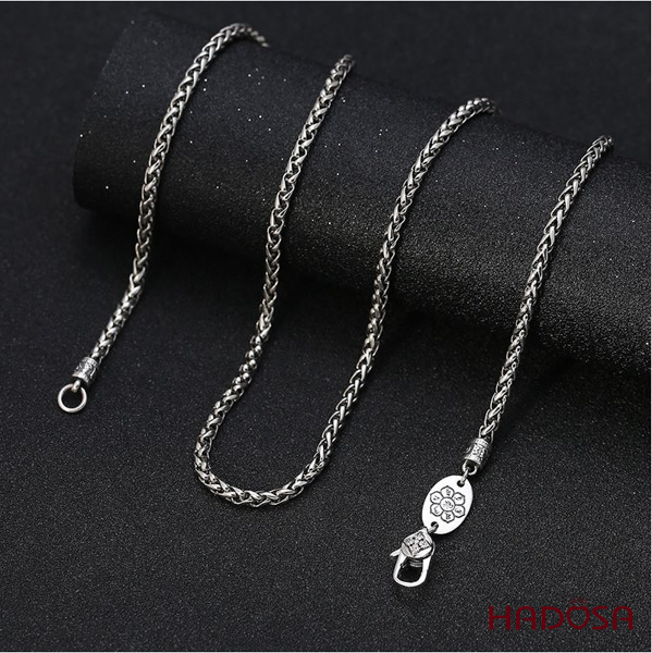 Foot stream hexagonal silver chain