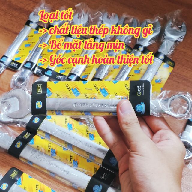Cờ lê, Vòng miệng YETI có đủ kích cỡ lựa chọn từ 8-32