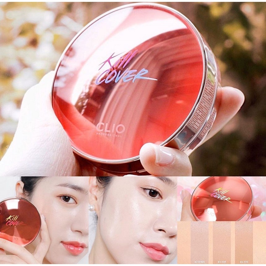 Cushion Clio Kill Cover Glow Fitting SPF50+ PA++++ 4-B0 Ginger