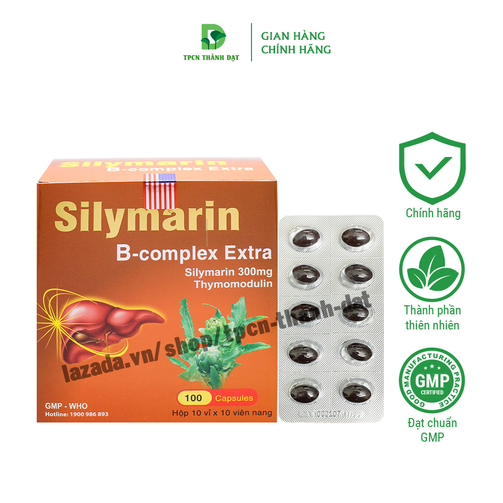 Viên uống bổ gan Silymarin Extra Cà gai leo, Actiso, Ưng bất