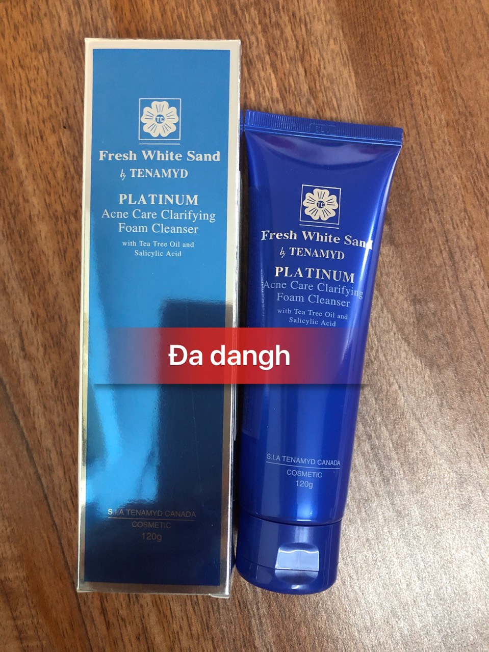 Sữa rửa mặt ngăn ngừa mụn - tenamyd fresh white sand platinum acne care clarifying foam cleanser 120ml