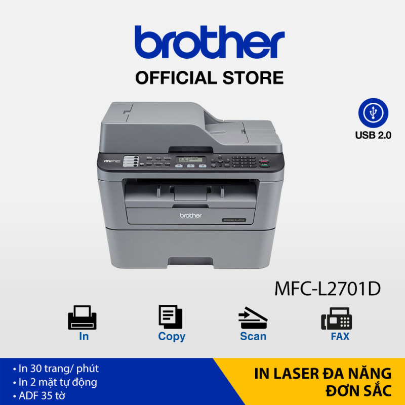 Máy in laser đa năng (có Fax) Brother MFC-L2701D