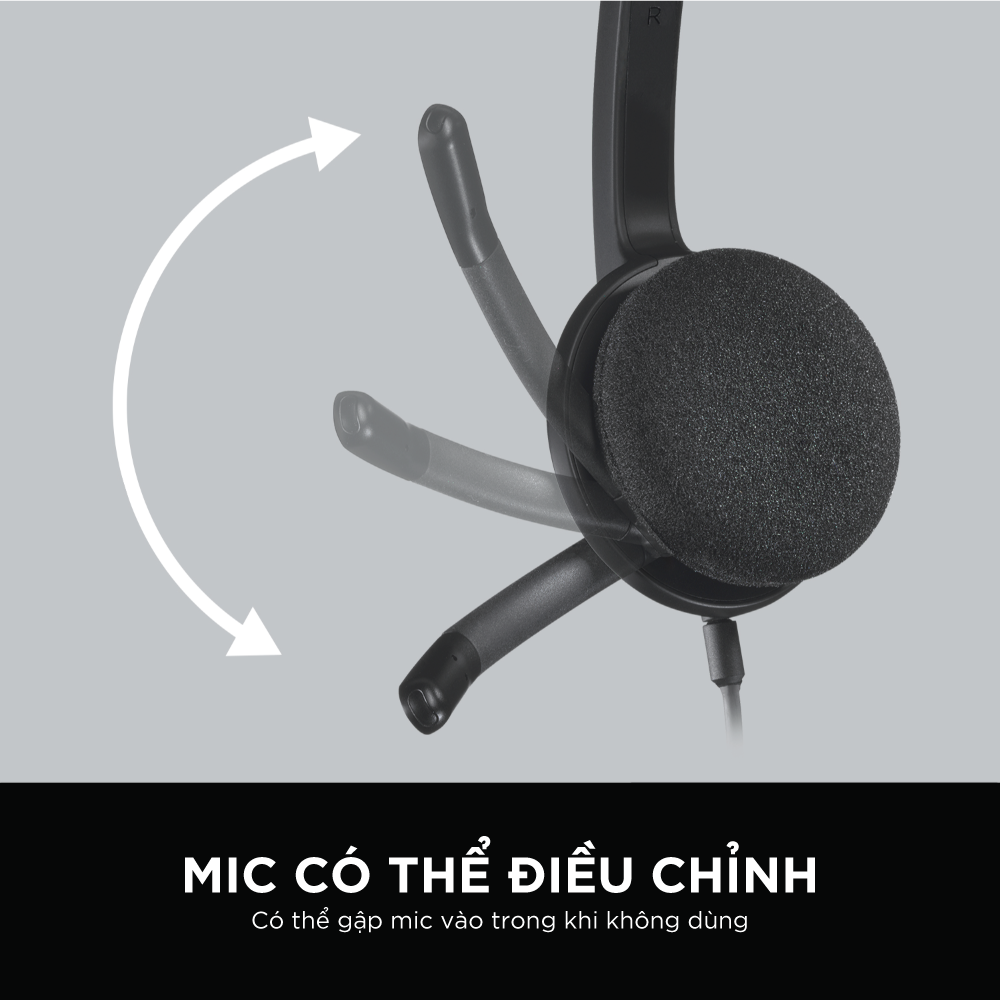 Logitech H340 Wired Headset - Noise-canceling mic