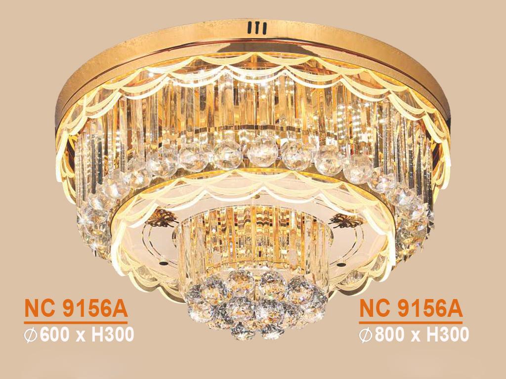 [Trả góp 0%] Đèn mâm ốp trần - pha lê trang trí VKT-NC-9156A