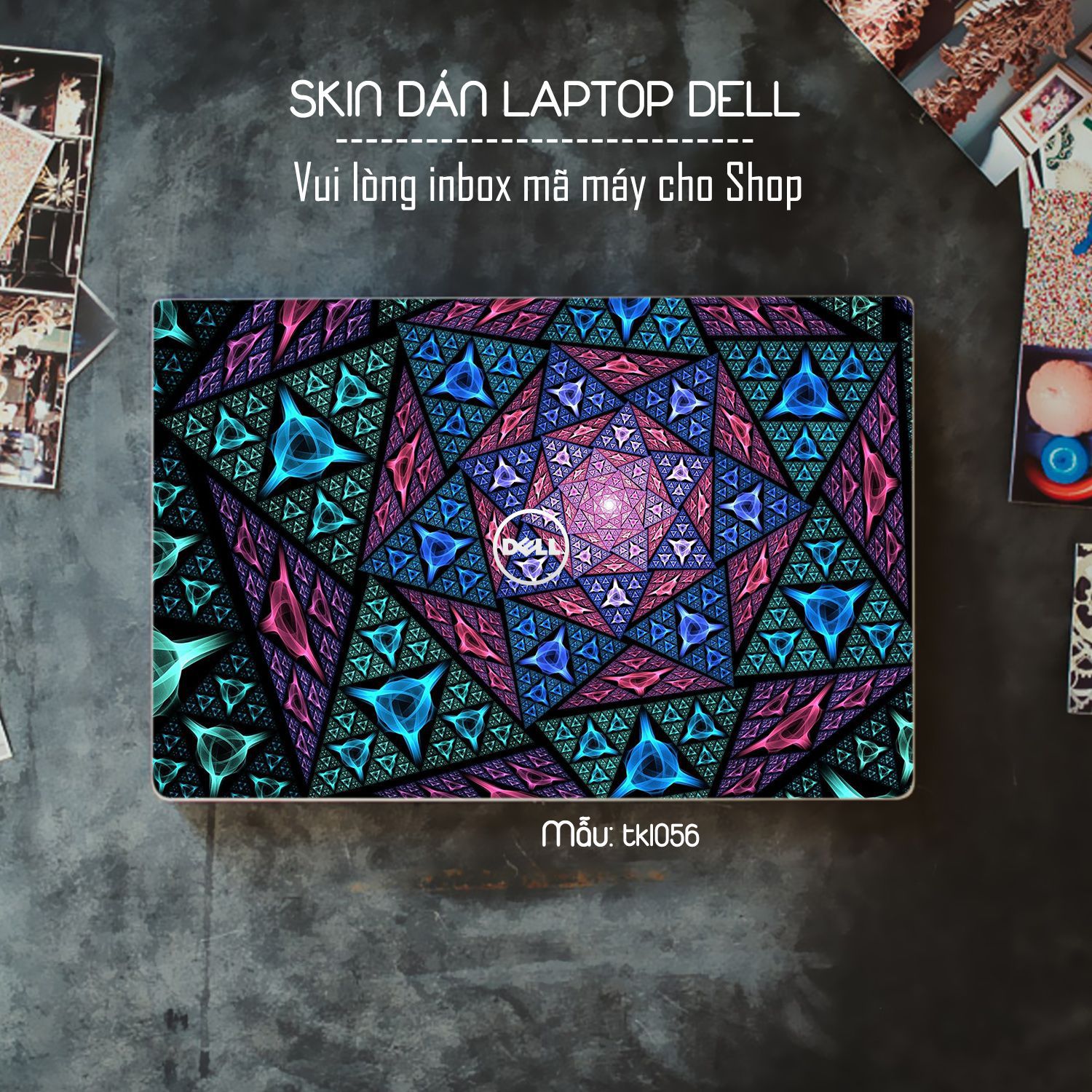 Decal Skin dán Laptop Dell mẫu thiết kế (inbox mã máy cho shop)