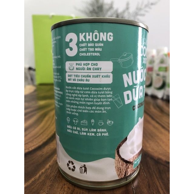 Nước cốt dừa tươi Cocoxim 35K/ 1 lon 400 ml