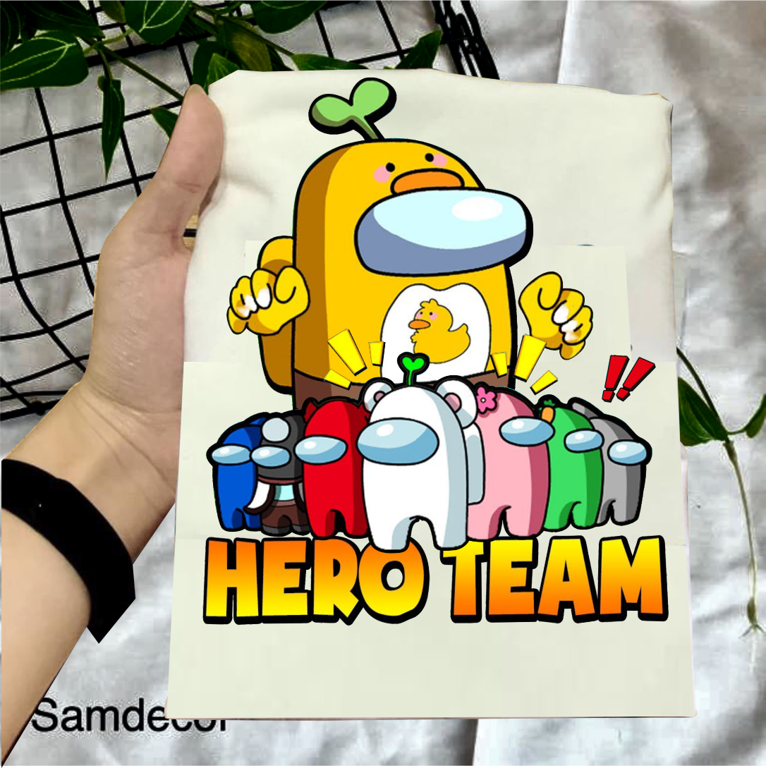 Áo thun hero team mini world nhiều mẫu cho bé trai bé gái