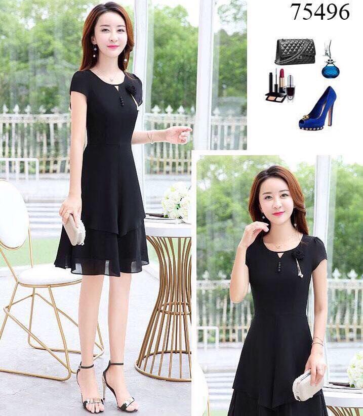 [HCM]ĐẦM VOAN DỰ TIỆC KÈM HOA SIÊU XINH