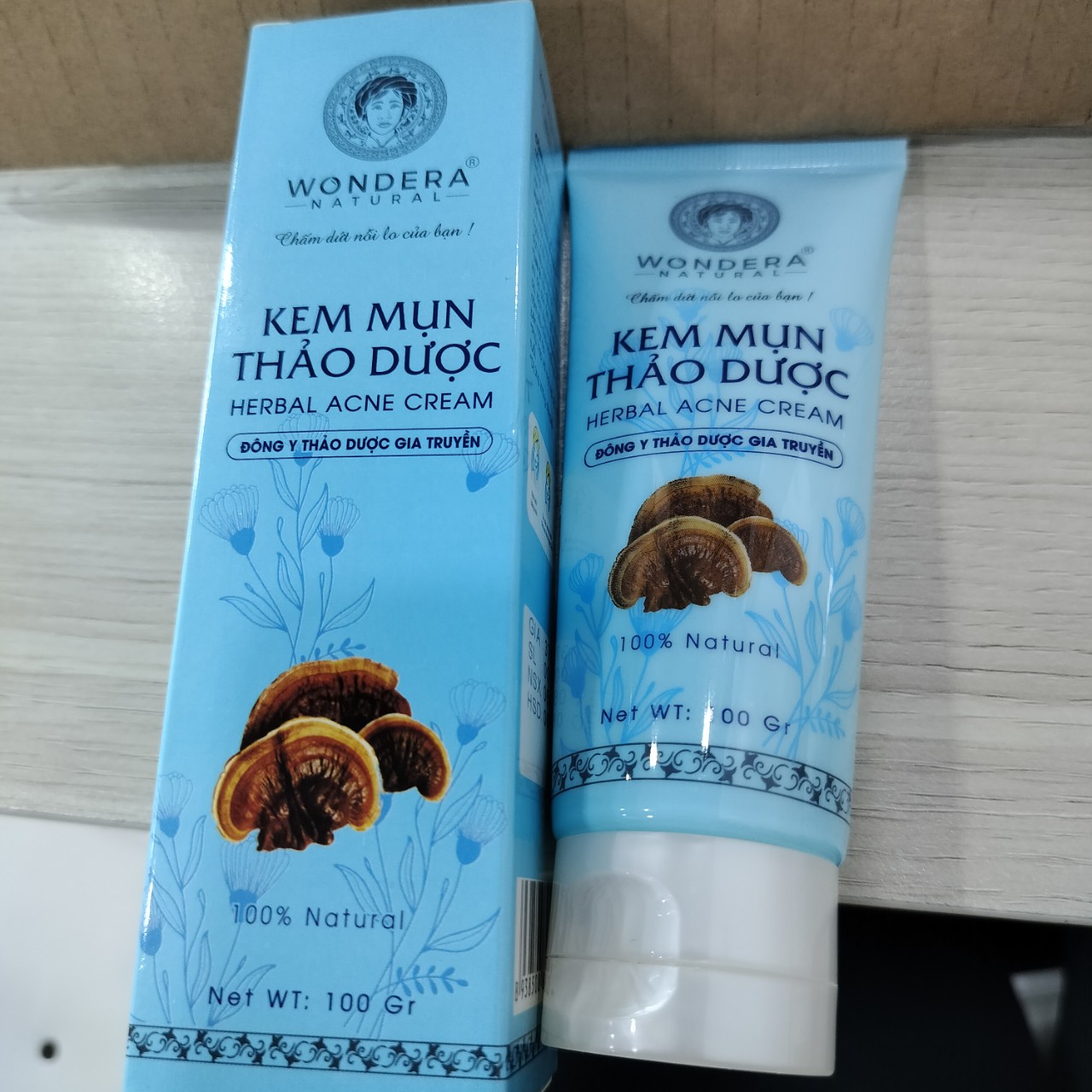 Kem mụn thảo dược wondera 100g