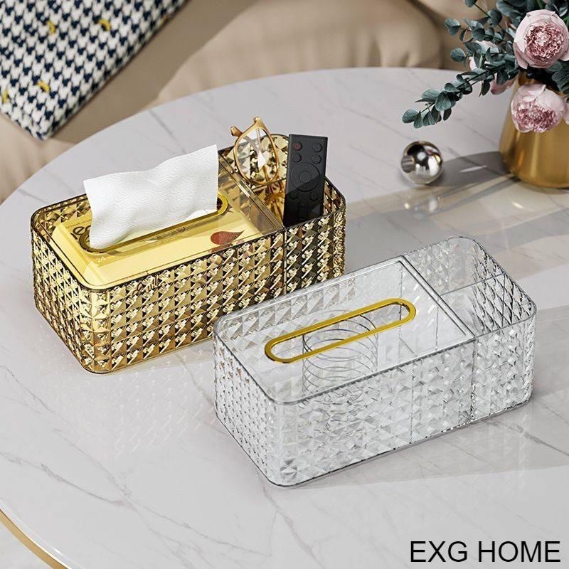 Hộp đựng khăn giấy đa năng kèm khay đựng đồ