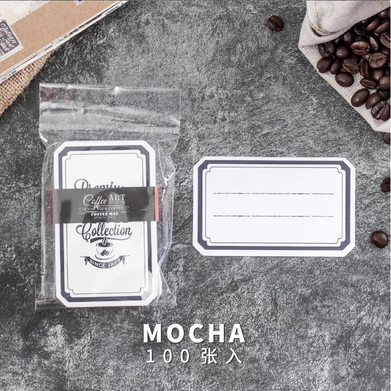 [COFFEE COLLECTION] Set 100 nhãn chủ để cà phê