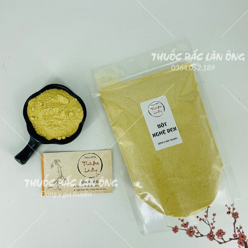 Black Turmeric Powder 100g, Pure, Helps Relieve Stomach Pain, Is Good for Digestion, and Prevents Cancer.