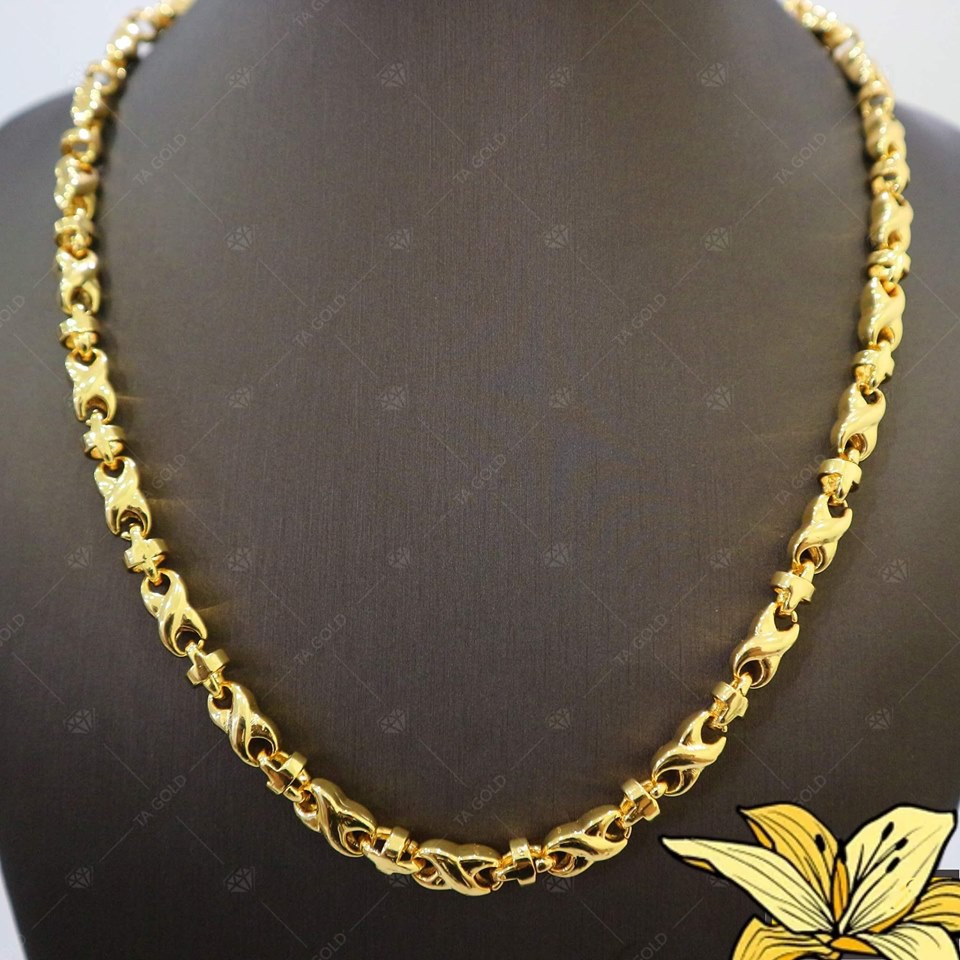 Dây chuyền nam mạ vàng 18K