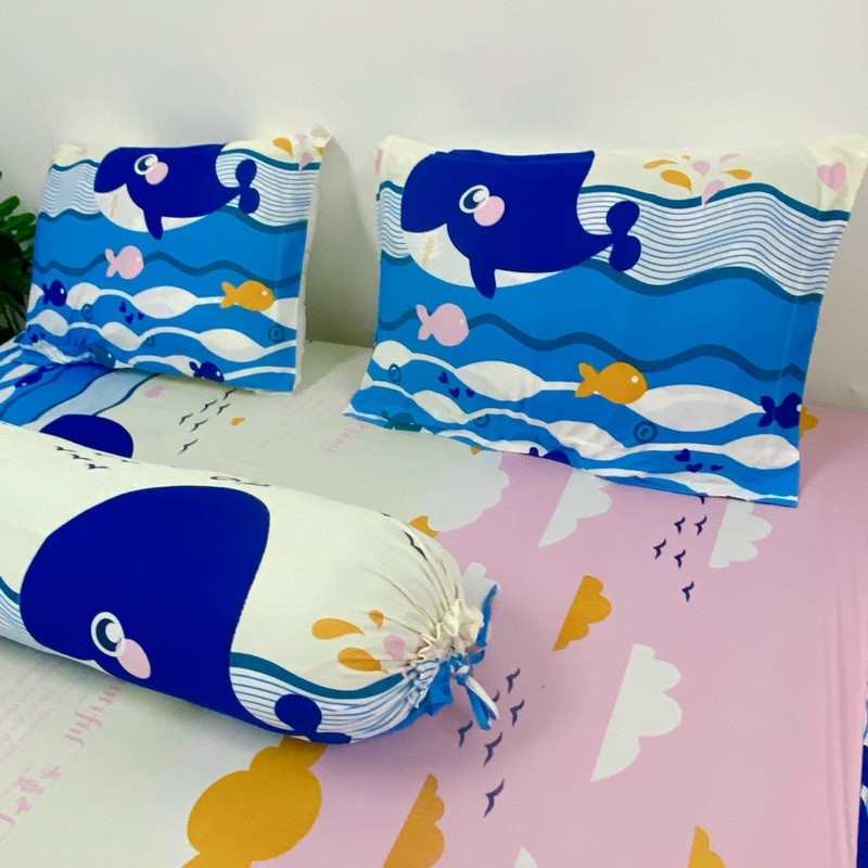 [HCM] drap thun hàn quốc ,Bộ Drap gối Thun Hàn Quốc mát lạnh { 4 món } đủ size