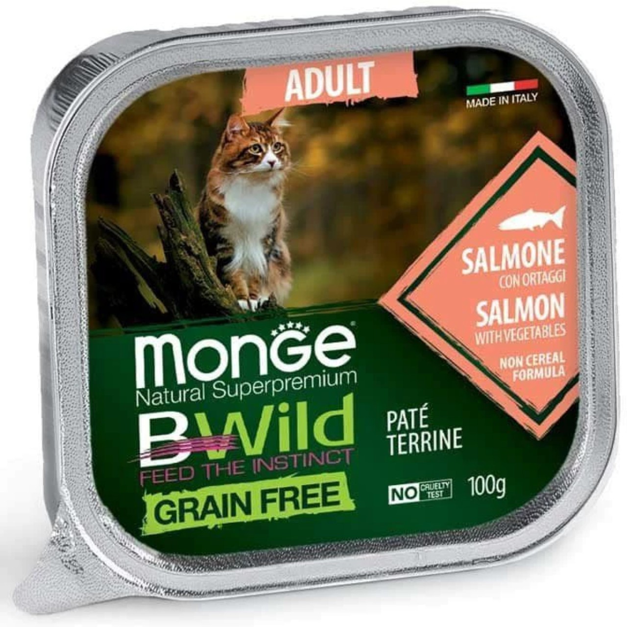 Thức ăn cho mèo pate Monge BWild 100g
