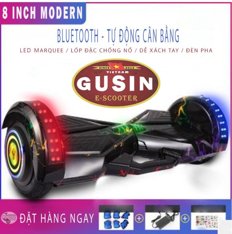 Mua Xe cân bằng chính hãng GuSin 8inch màu Đen / có video test / E-scooter GuSin Niềm tin được tạo theo năm tháng <3
