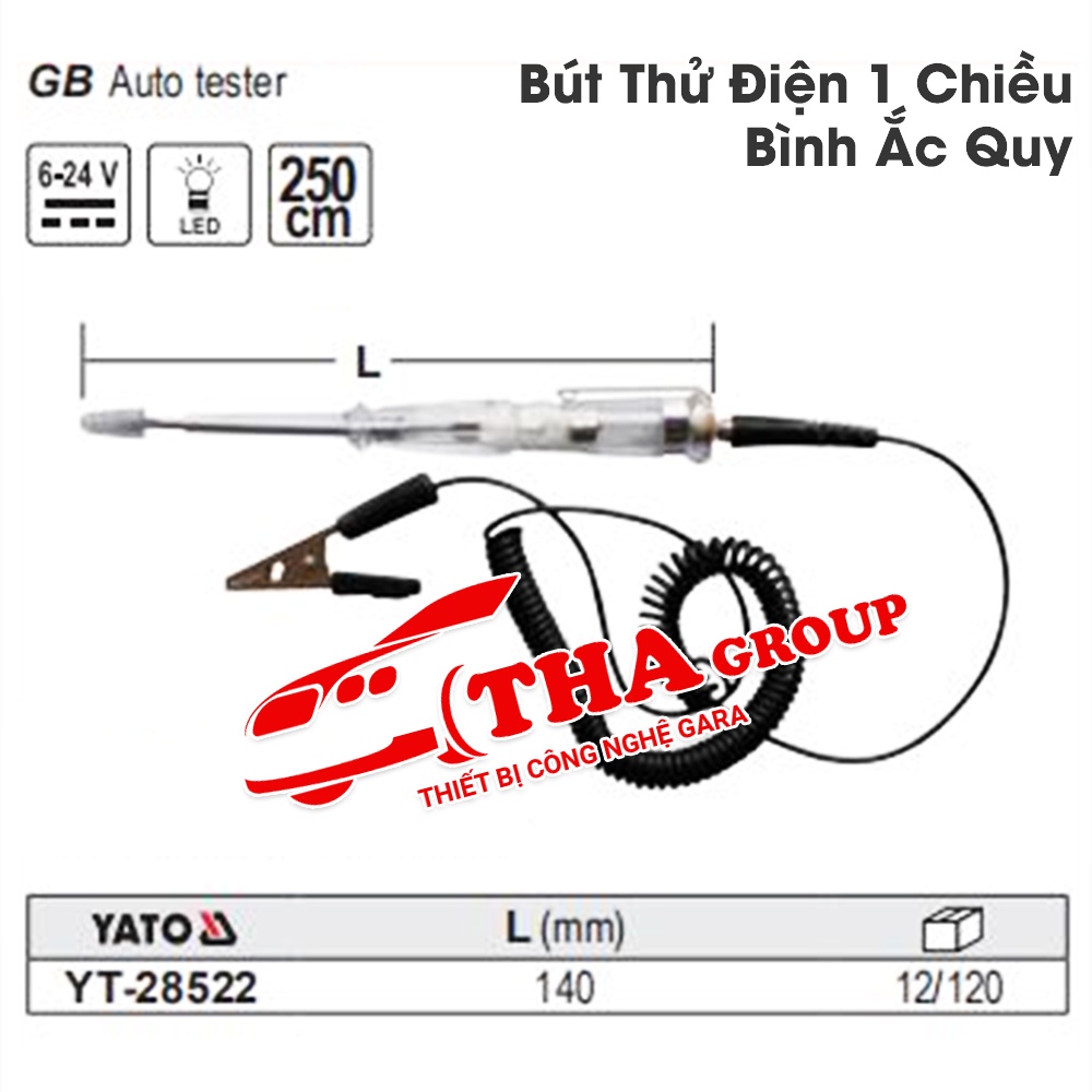Bút Thử Điện 1 Chiều Bình Ắc Quy Yato
