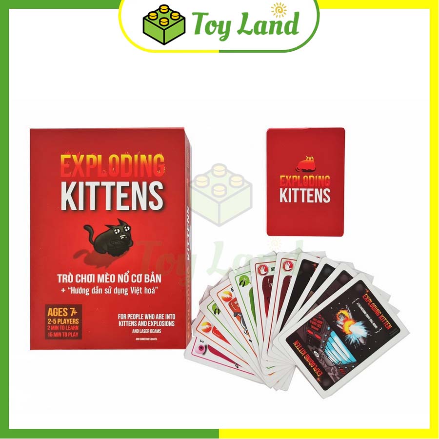 [Tiện Lợi] Bài Mèo Nổ Việt Hóa Exploding Kittens Board Game 56 Lá Chất Giấy Dày Chống Nước