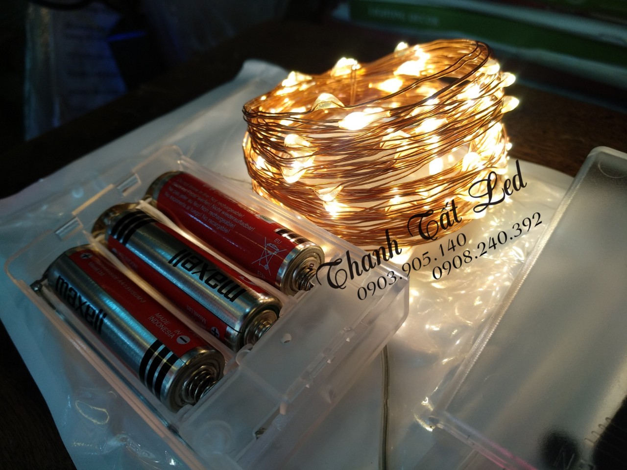 Dây đèn đom đóm kẻm Pin AA 10M ( fairy light )