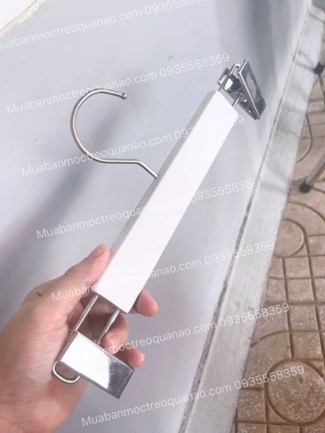 10 Móc áo gỗ trắng em bé cao cấp