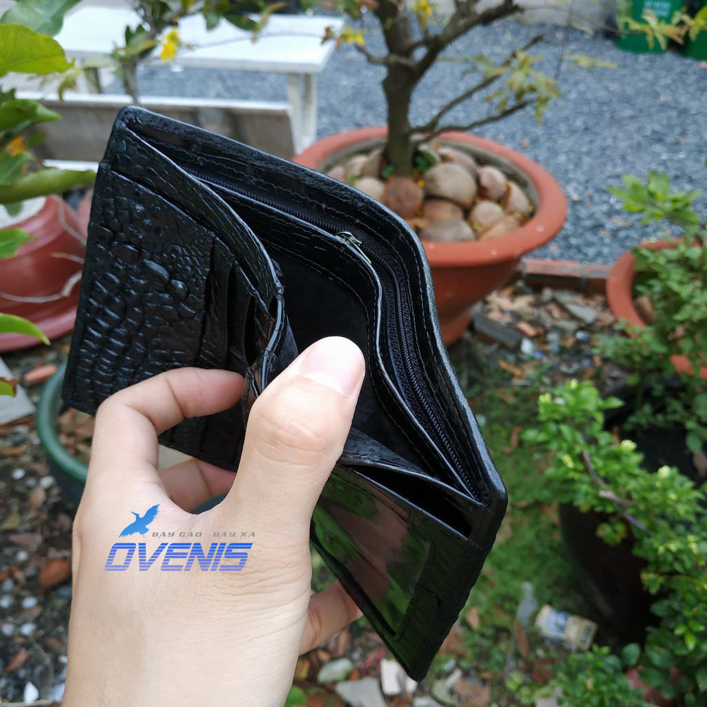 [FREE SHIP] Ví nam da cá sấu thật. Gù cá sấu lớn dùng là đẳng cấp!
