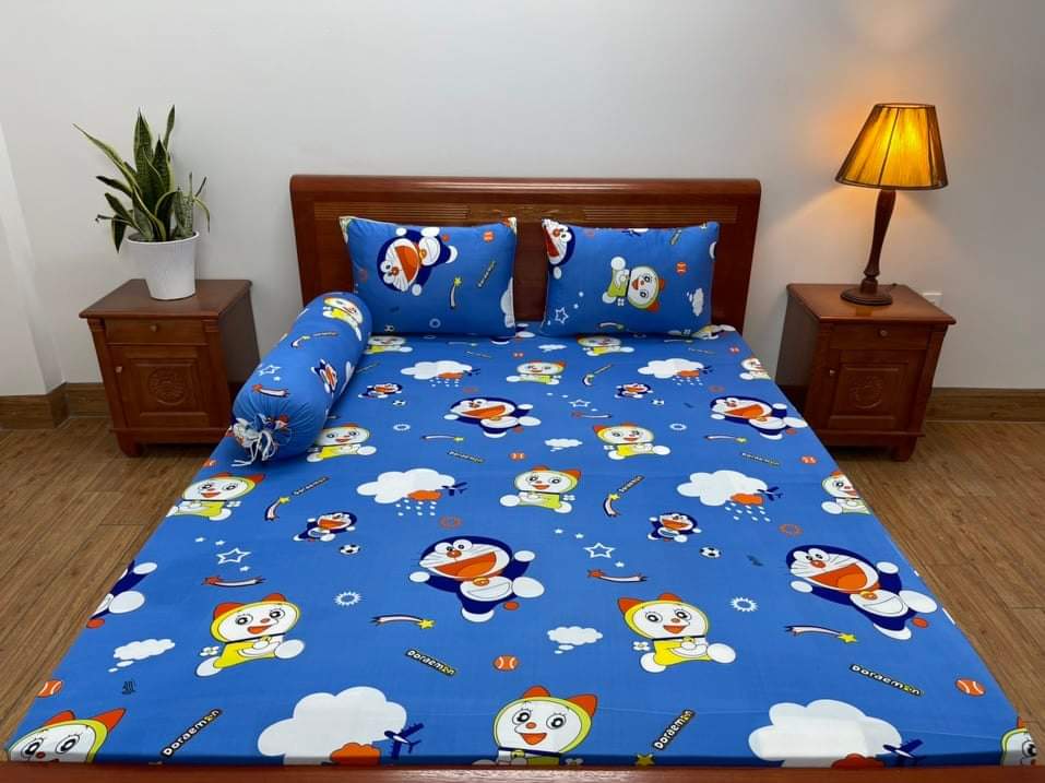 Ga/Drap lẻ thun lạnh in 3D HÀN QUỐC -CAO CẤP (size 1.4*2m nệm dưới 20cm)