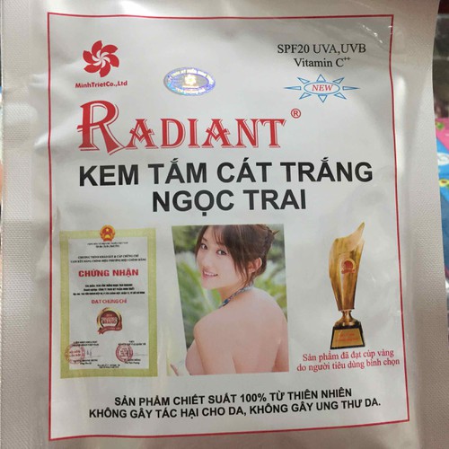Radiant kem tắm cát trắng ngọc trai