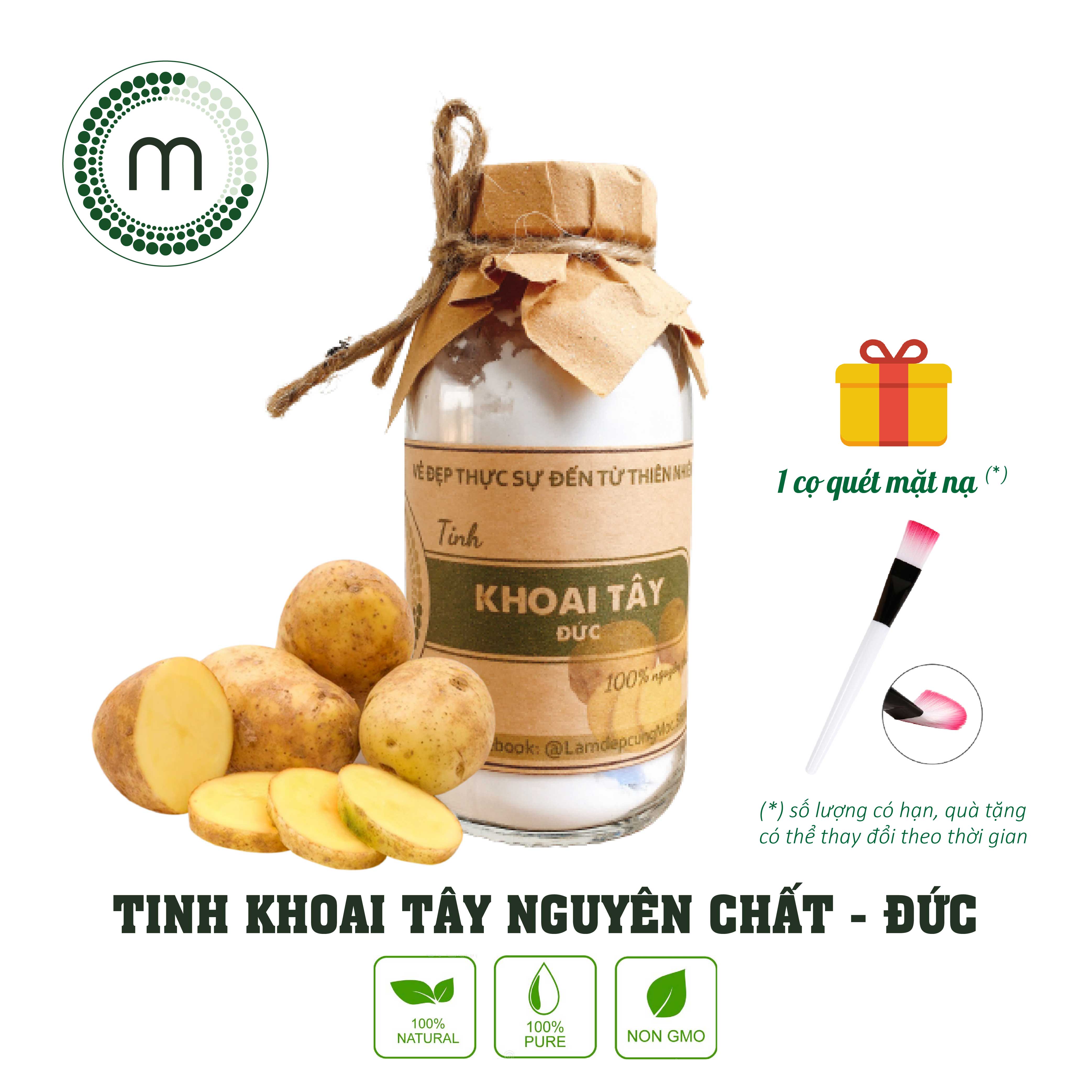 Tinh bột khoai tây đắp mặt nạ dưỡng da trắng hồng tăng cường collagen làm mờ nếp nhăn mask dùng thử túi 10g và chai 100ml, 200ml