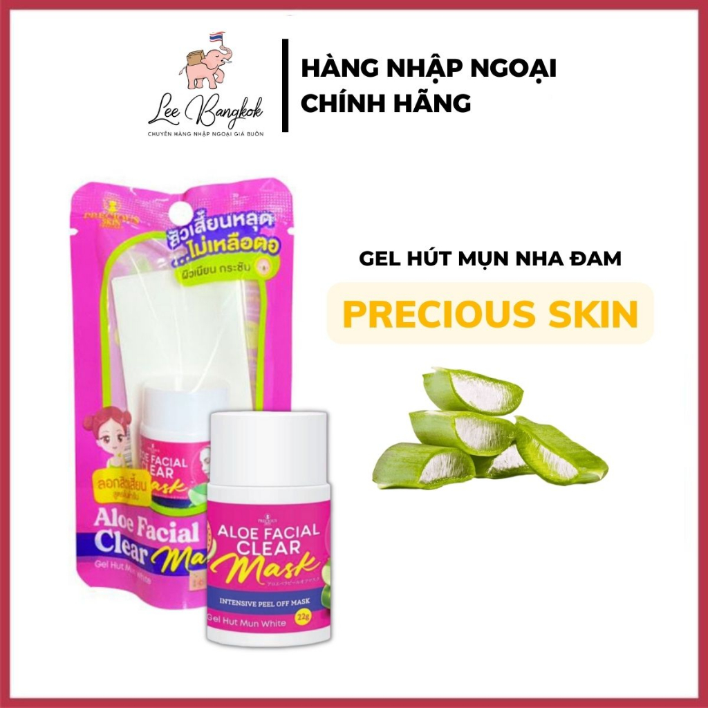 Gel Hút Mụn Nha Đam Precious Skin Aloe Facial Clear Mask Thái Lan Chính Hãng 22g
