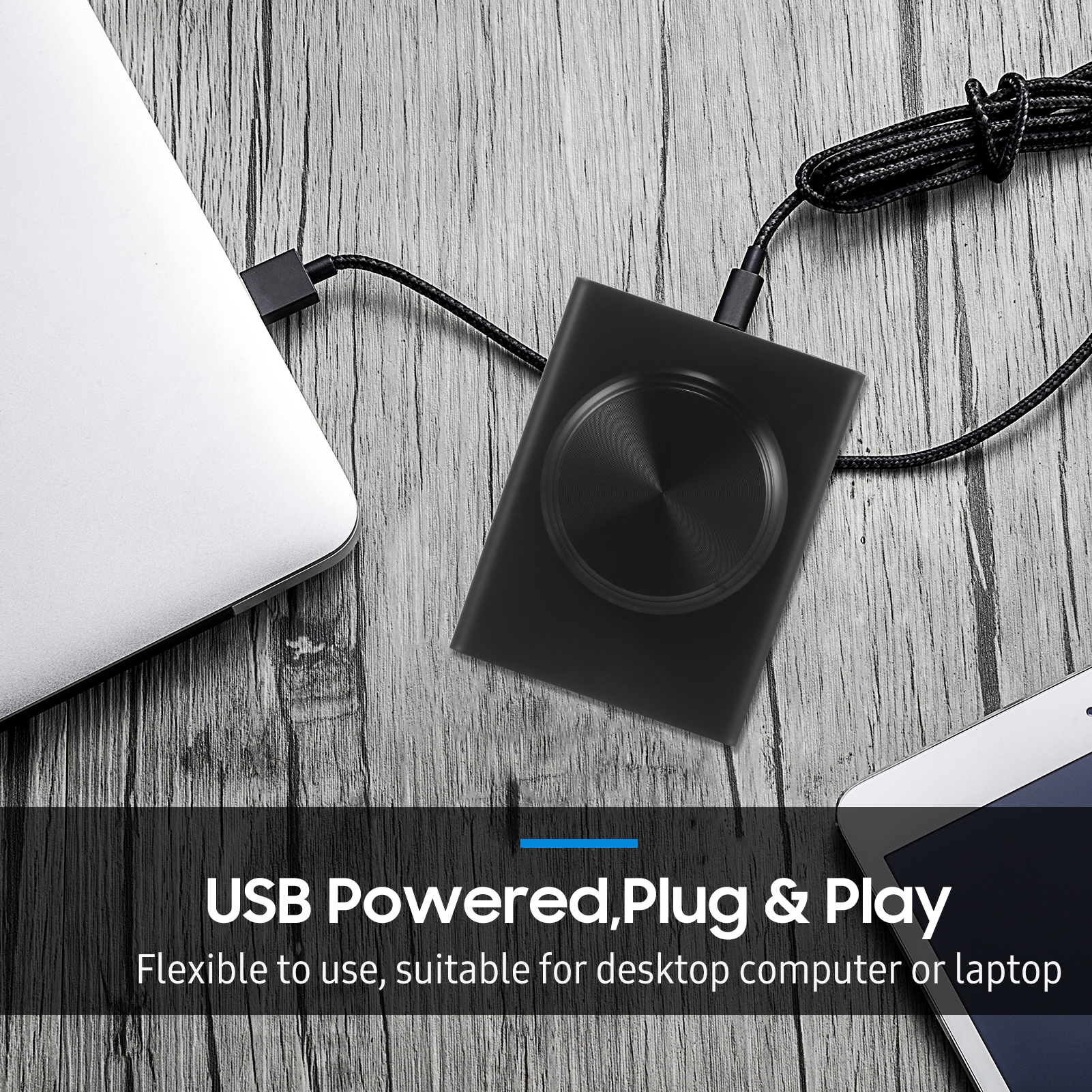 USB Volume Control Knob One Key Mute Volume Controller for Computer Laptop Plug and Play PC Speaker Audio Adjuster Compatible with Win 10/ 8/ 7/ Vista/ XP/ Mac
