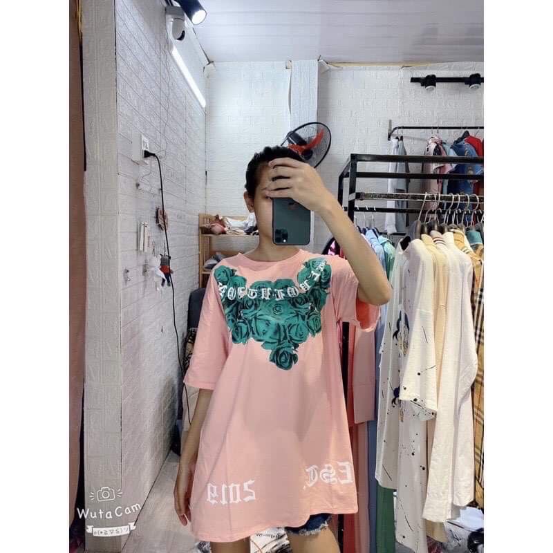 ÁO HOA HỒNG XANH HT12