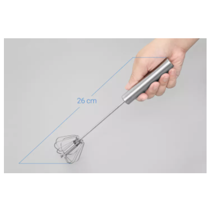 Cây Đánh Trứng Inox Trục Tự Xoay