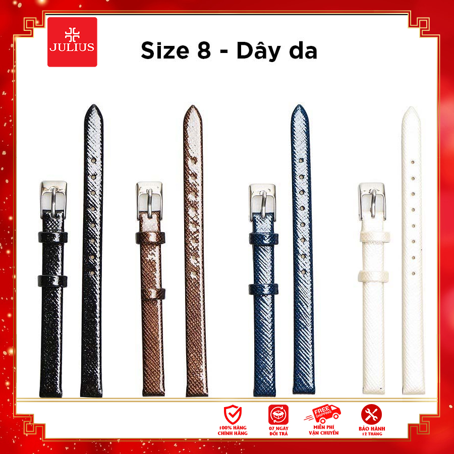 Dây da đồng hồ size 8