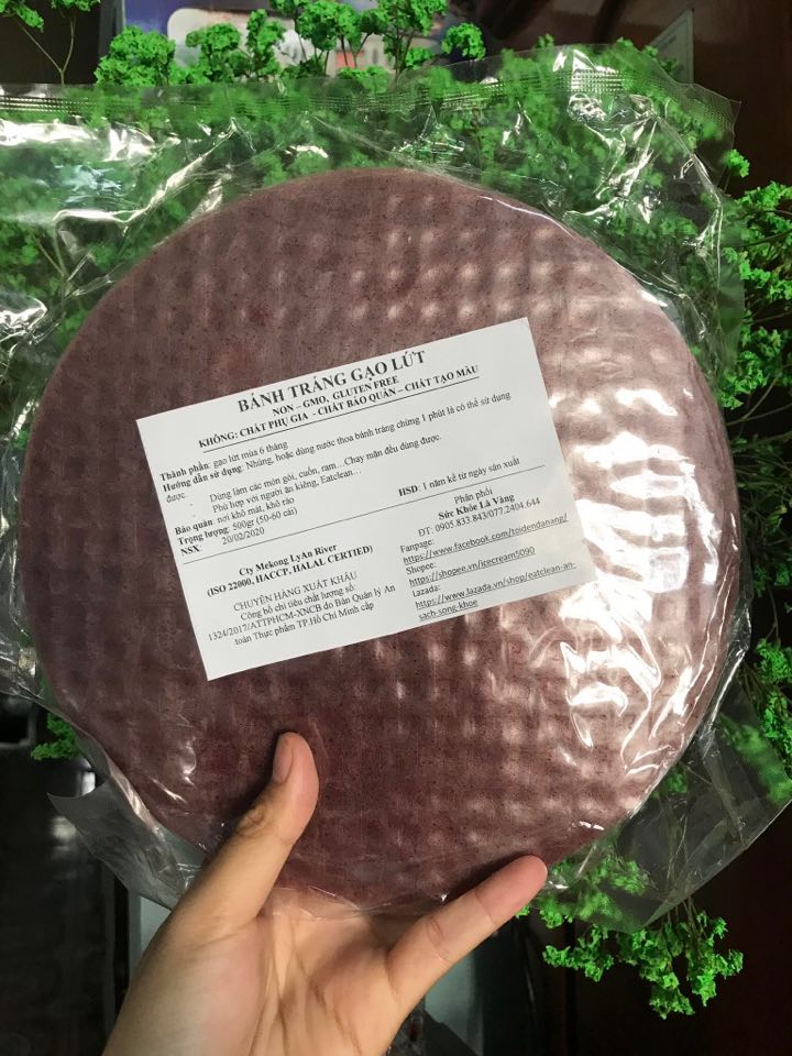 Bánh tráng gạo lứt tím