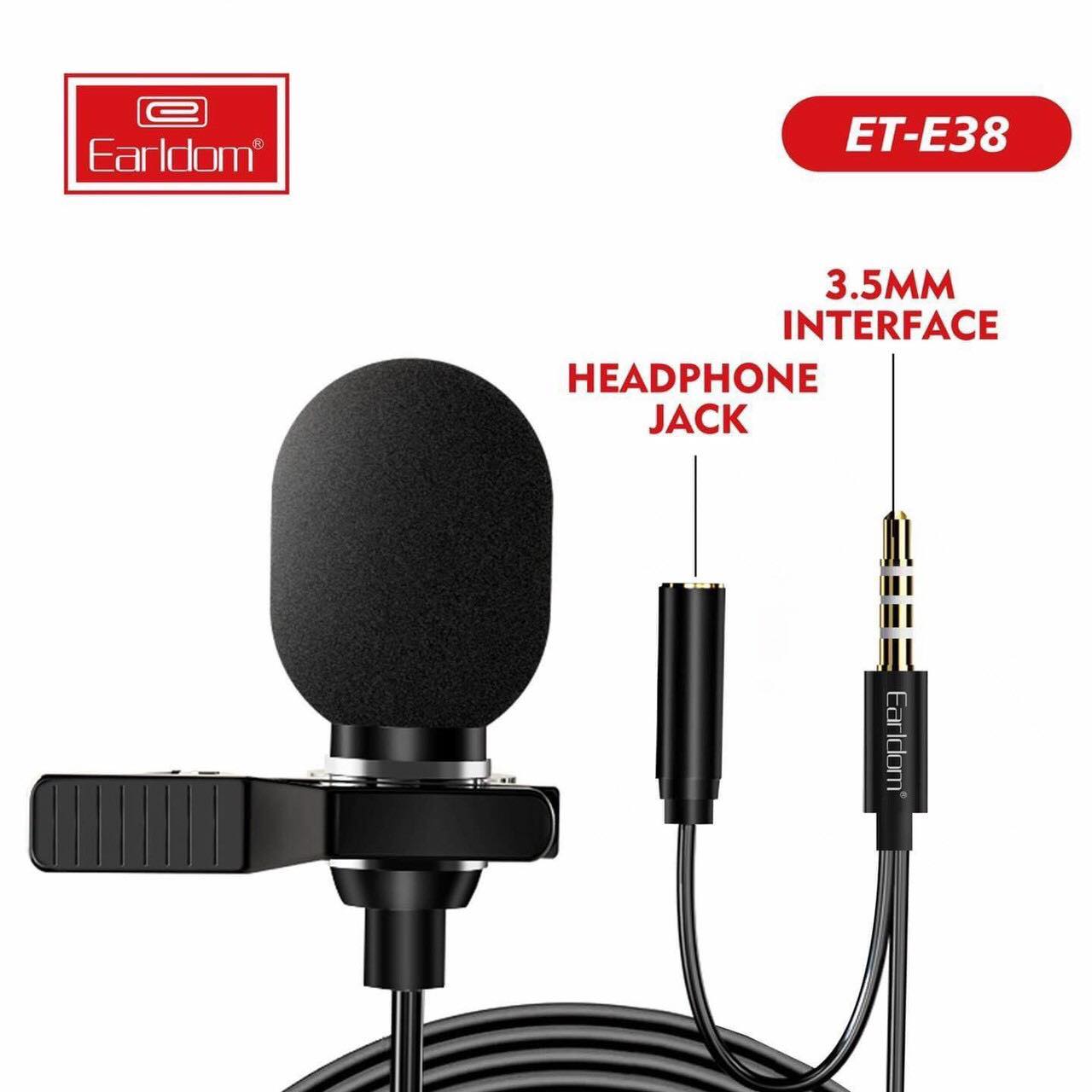[BẢO HÀNH 99 NĂM] Mic Thu Âm Mini Cho Điện Thoại E38 EARLDOM