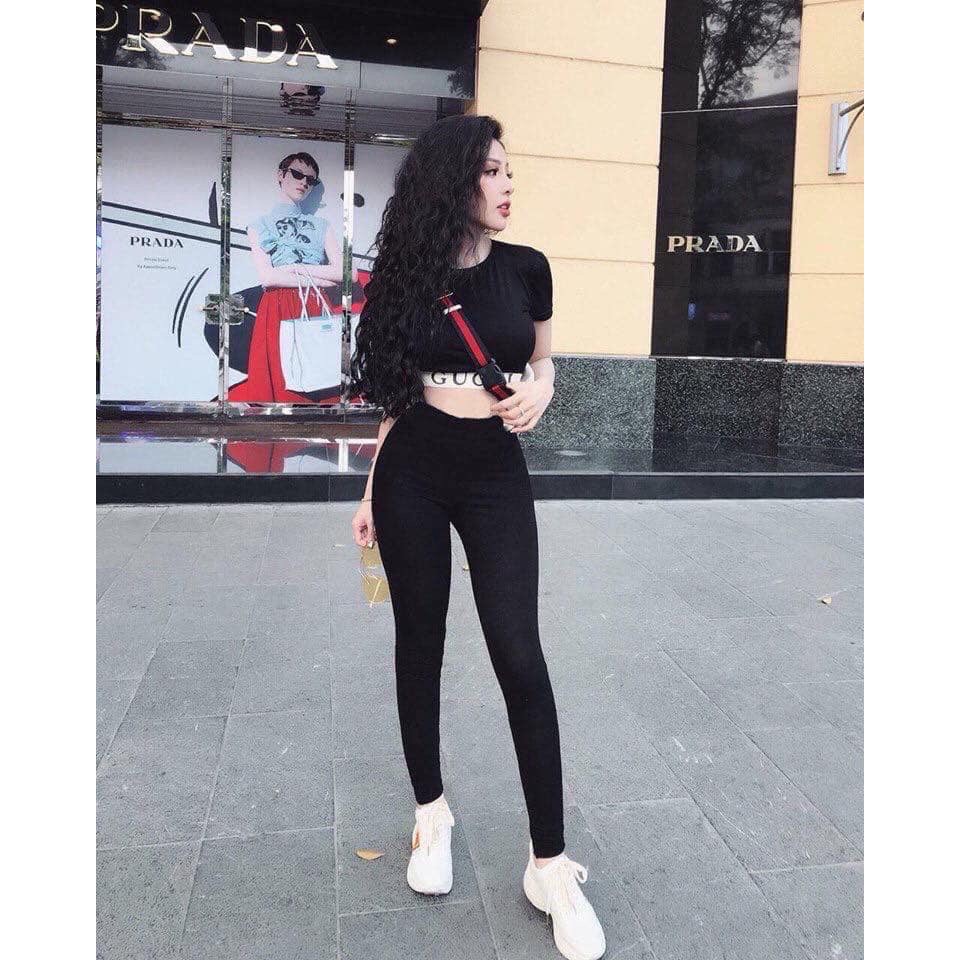 Quần Legging Tregging Ngố , dài Thái Cạp Cao, Nâng Mông, Co Giãn - Quần Leging Học Sinh Hot Trend DÀI