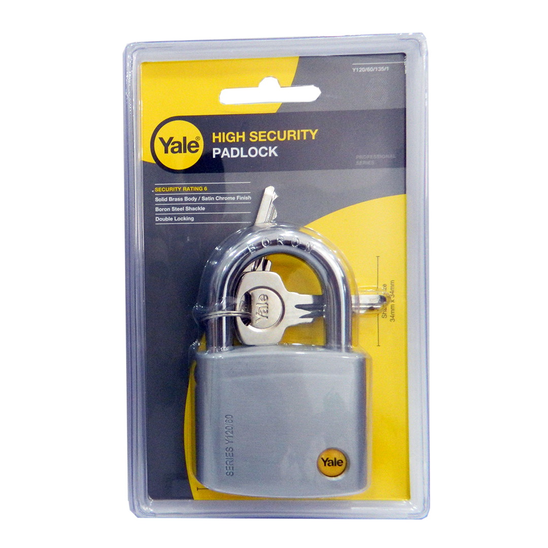 [HCM] Ổ Khóa Yale Y120D/60/135/1 rộng 60mm bằng đồng bọc crom chìa vi tính - TIEVN