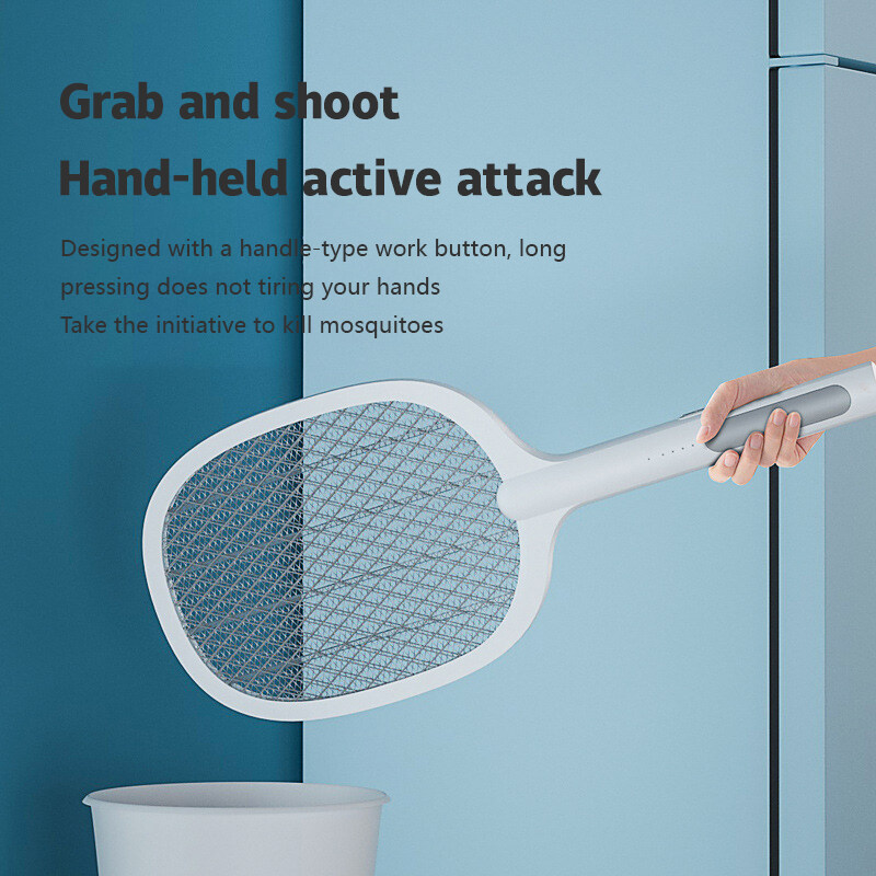 Taidu USB rechargeable mosquito racket lithium battery powered multi-function mosquito repellent with luminous