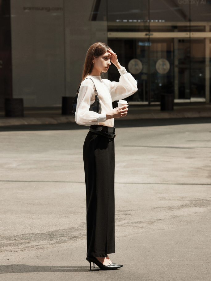 COCO SIN - Quần Nữ Ống Rộng Suôn Dài Lưng Cao Công Sở