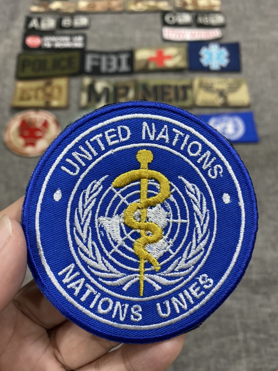 Tem dán patch velcro dạng hook loop phong cách lính Mỹ màu rằn ri xanh multicam