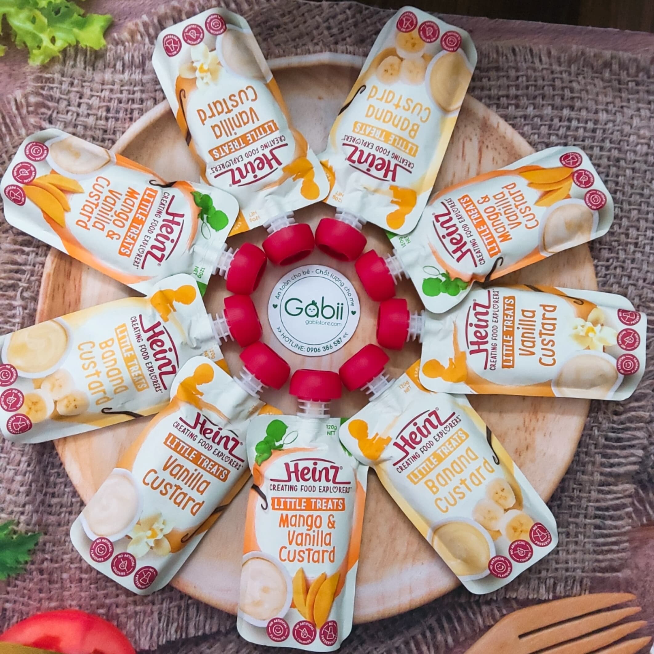 [BÉ 6 THÁNG] VÁNG SỮA HEINZ CHUỐI - TÚI 120GR - GABII STORE