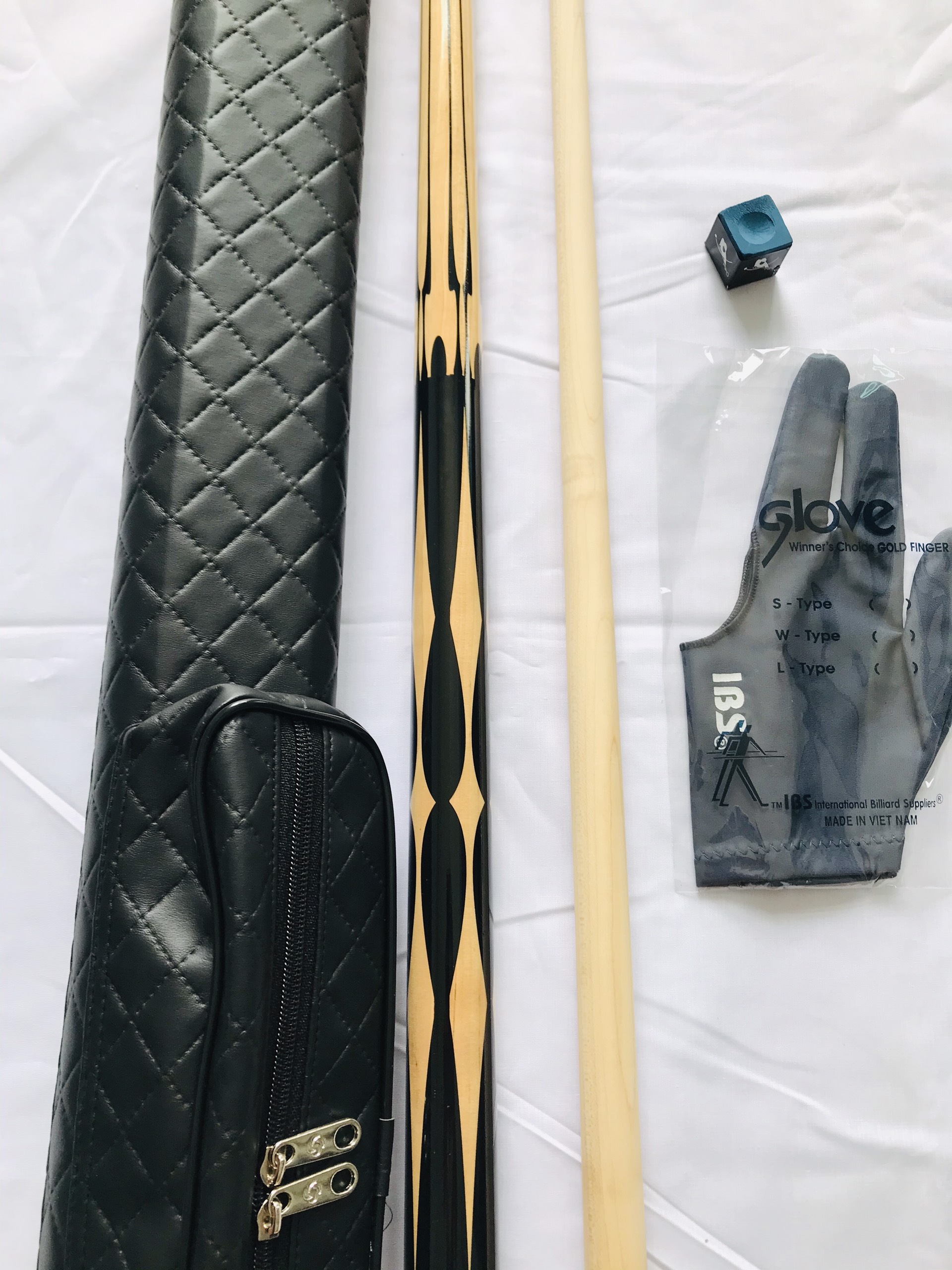 [HCM]Combo cơ bida lỗ pool sọc đen dành cho người mới
