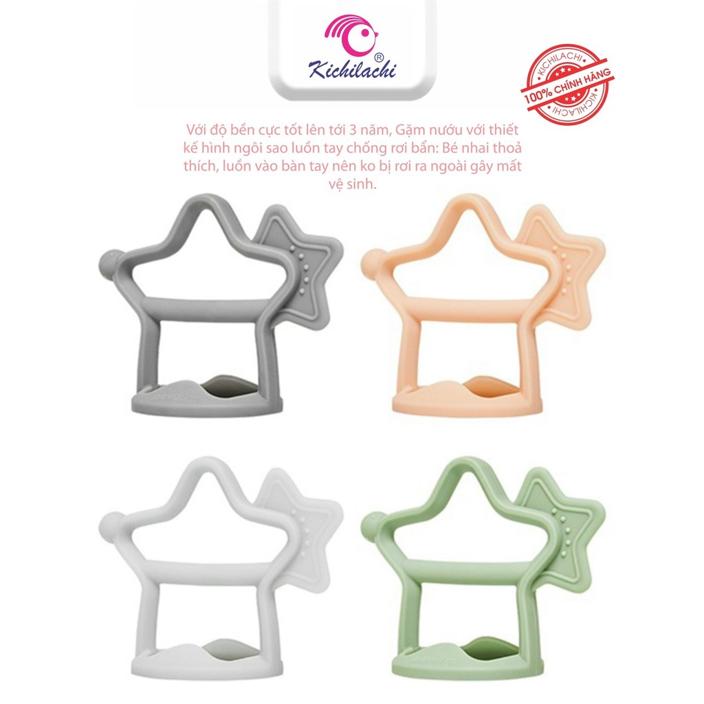 Gặm nướu Kichilachi silicon Mềm cầm chắc tay cho bé